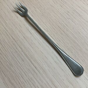 Vintage So. Am. Silver Solid D-1 South American Silver Company Long Pickle Fork